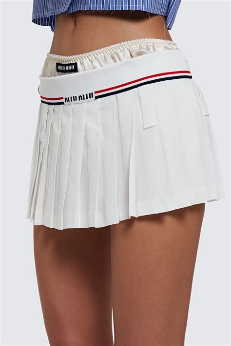 miu miu skirt pleated|Women's Mini, Maxi and Pencil Skirts .